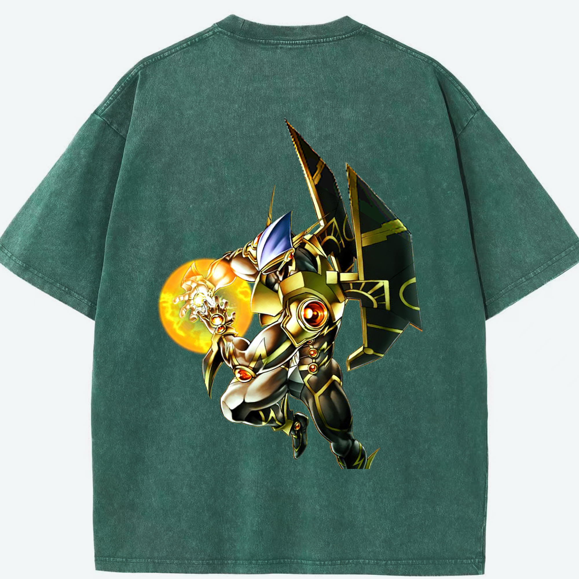 （画像用） 遊☆戯☆王 Yu-Gi-Oh! 綿100% ヴィンテージ風 半袖Tシャツ（背面プリント）